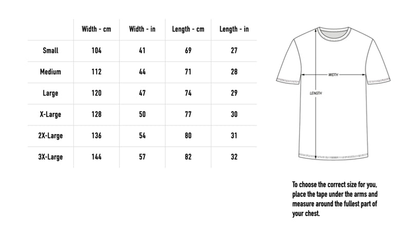 Size chart for Waiting For Your Love White Tee